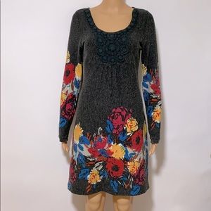 Coco & Tashi Knitted Floral Print dress size M